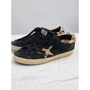 Golden Goose Black and Tan Athletic Shoes